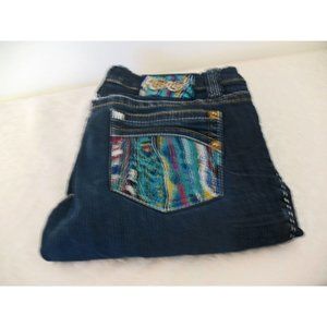 COOGI Dark Blue Boot Cut Jeans with Multicolor Pocket Detail
